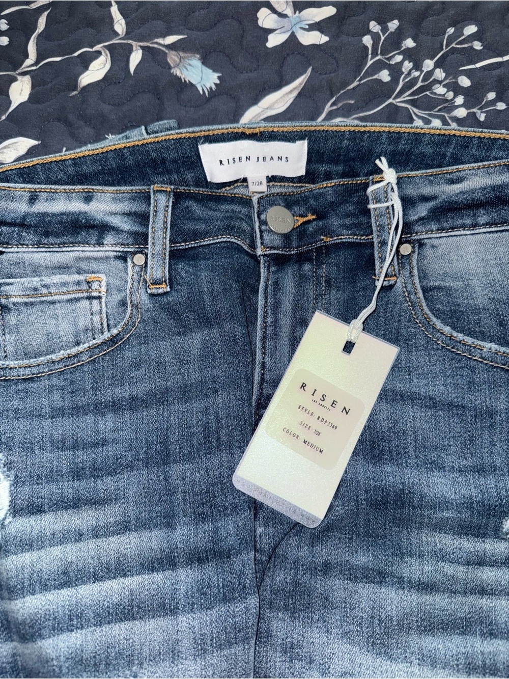 Risen Mid Wash Straight Jeans - Picture 3 of 4
